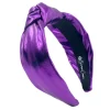 Purple Puff Metallic Knotted Headband-Brianna Cannon Best
