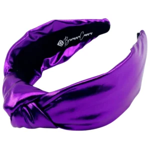 Purple Puff Metallic Knotted Headband-Brianna Cannon Best