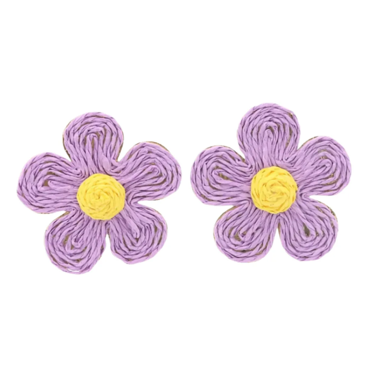 purple_raffia_daisy_earri_0.webp Purple Raffia Daisy Earrings-Brianna Cannon Clearance