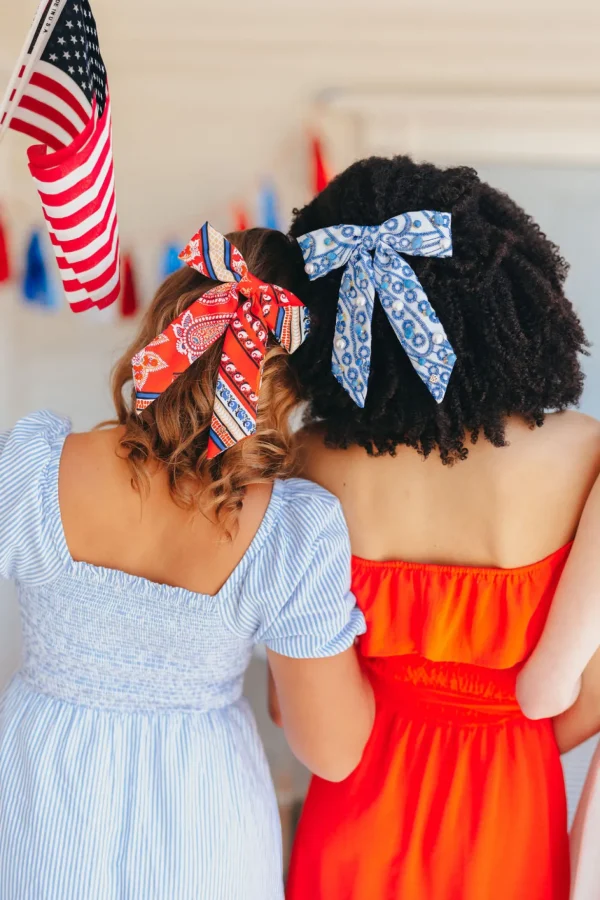 Red Bandana Bow Barrette-Brianna Cannon Outlet