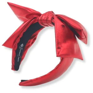 Red Metallic Side Bow Headband-Brianna Cannon Sale