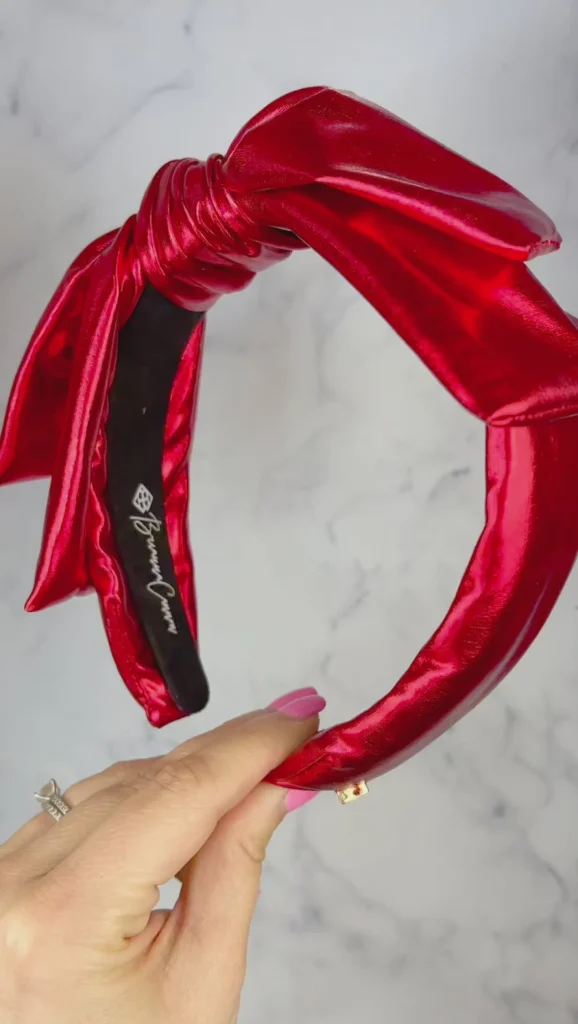 Red Metallic Side Bow Headband-Brianna Cannon Sale