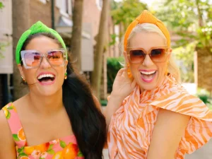 Retro Tan Square Frame BC Sunglasses-Brianna Cannon Hot