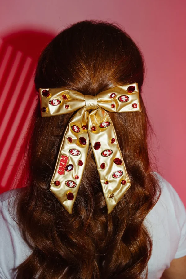 San Francisco 49ers Gold Bow Barrette-Brianna Cannon Hot