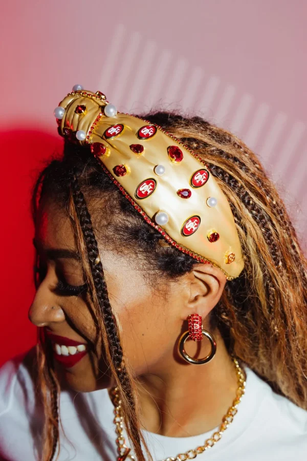 San Francisco 49ers Gold Logo Headband-Brianna Cannon Discount