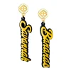 Savannah Bananas Yellow & Navy Earrings-Brianna Cannon New