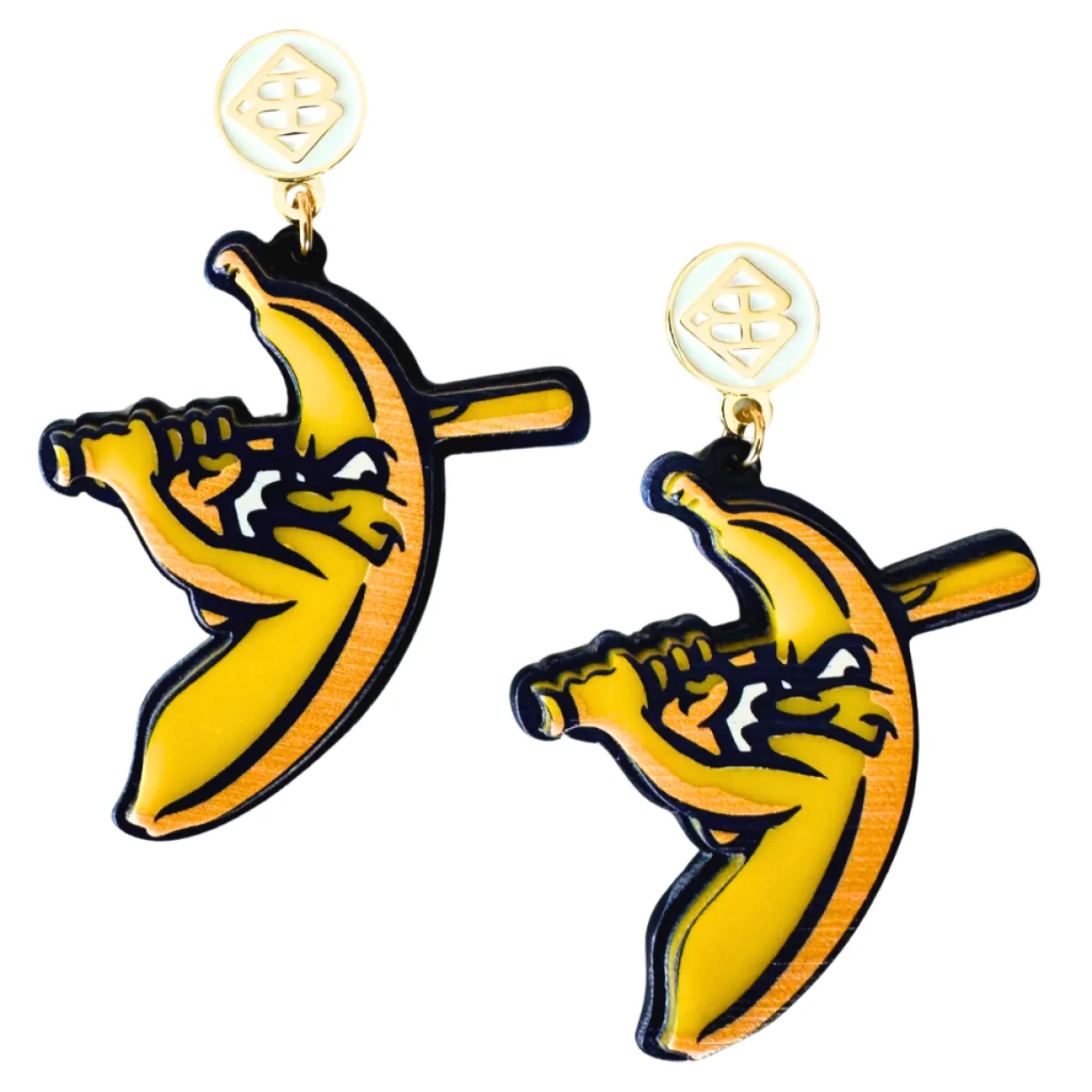 savannah_bananas_logo_ear_0.webp Savannah Bananas Logo Earrings-Brianna Cannon Discount