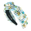 Seaside Stripe Headband with Shells, Crystals, and Pearls-Brianna Cannon New