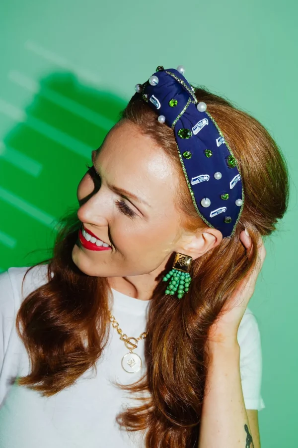 Seattle Seahawks Blue Logo Headband-Brianna Cannon Outlet