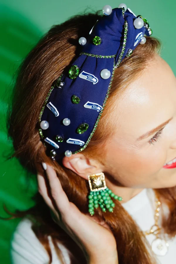 Seattle Seahawks Blue Logo Headband-Brianna Cannon Outlet