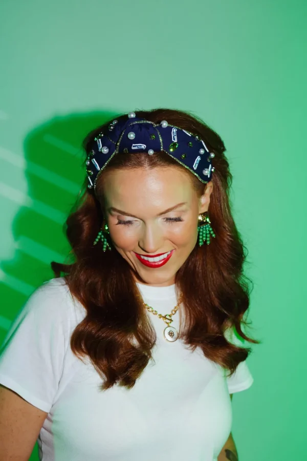 Seattle Seahawks Blue Logo Headband-Brianna Cannon Outlet