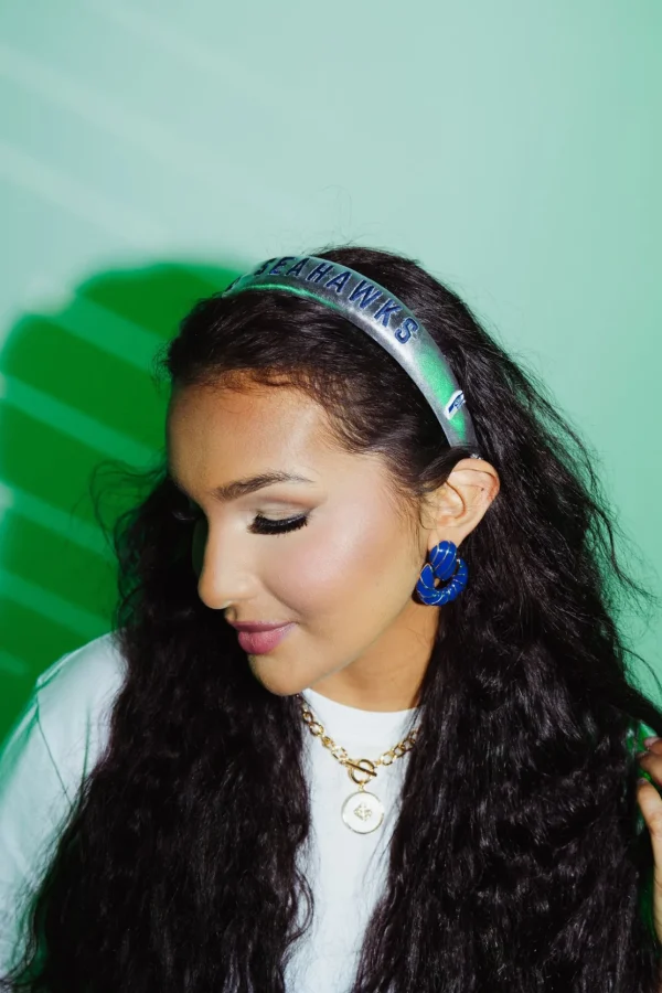 Seattle Seahawks Thin Embroidered Headband-Brianna Cannon Online