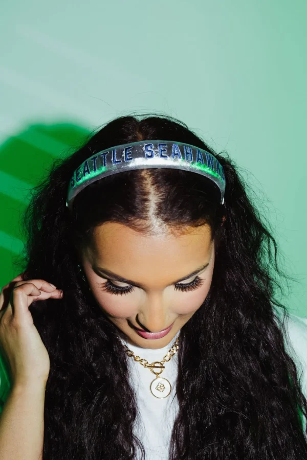 Seattle Seahawks Thin Embroidered Headband-Brianna Cannon Online