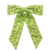 Shimmer Bow Barrette with Hand Sewn Crystals in Green-Brianna Cannon New