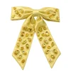 Shimmer Bow Barrette with Hand Sewn Crystals in Yellow-Brianna Cannon New