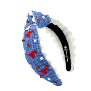 SMU Child Mustang Cross Stitch Headband-Brianna Cannon Online