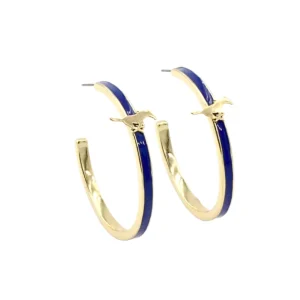 SMU Logo Hoop Earrings-Brianna Cannon Discount