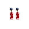 SMU Mini Red SMU Earrings-Brianna Cannon Outlet