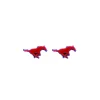SMU Red Logo Stud Earrings-Brianna Cannon Discount