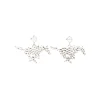 SMU Silver Logo Earring with BC Logo-Brianna Cannon New