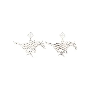 SMU Silver Logo Earring with BC Logo-Brianna Cannon New
