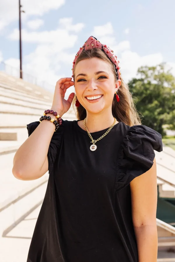 South Carolina Adult Size COCKS Cross Stitch Headband-Brianna Cannon Clearance