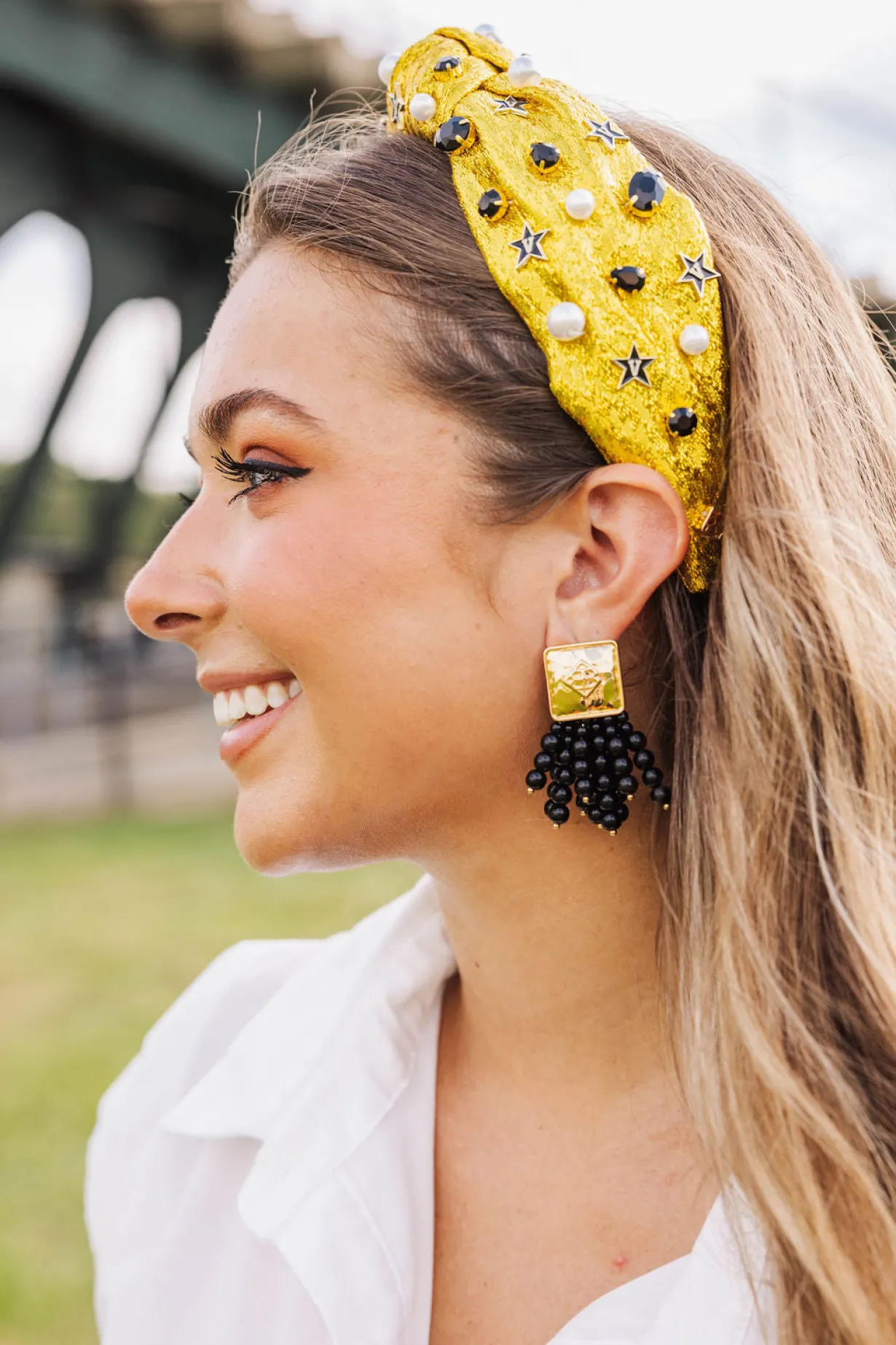 square_bc_icon_black_bead_2.webp Square BC Icon Black Beaded Earrings-Brianna Cannon New