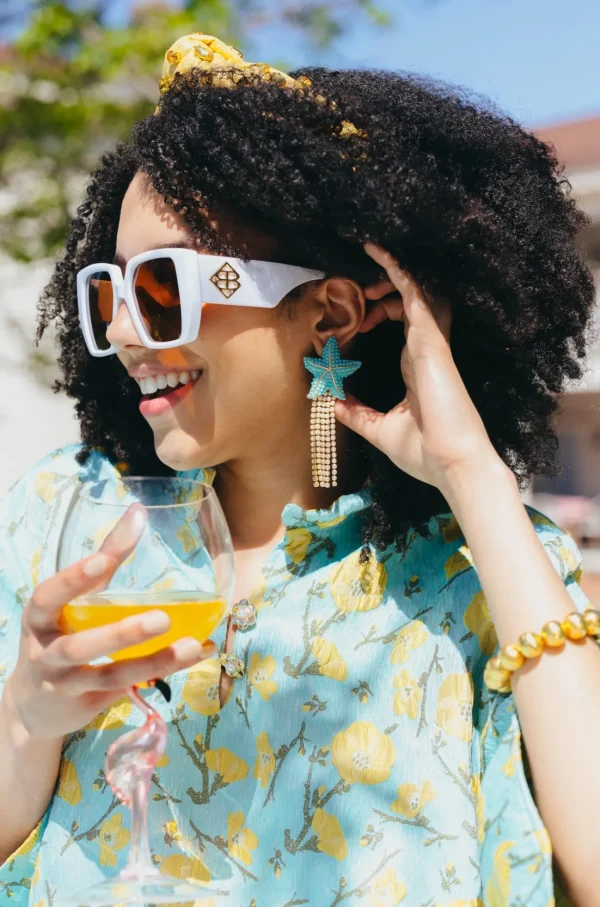 Starfish Earrings with Pearl Fringe-Brianna Cannon Outlet