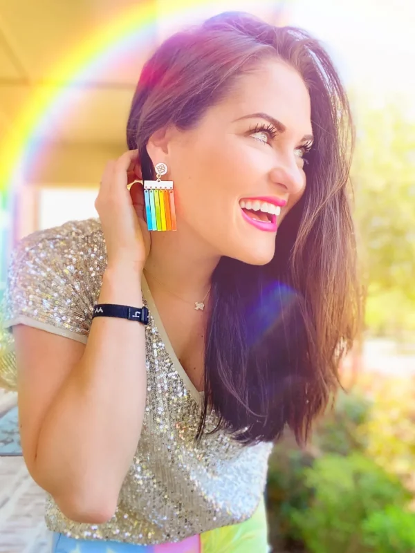 Summer 2020 - Mod Rainbow Logo Earrings-Brianna Cannon Hot