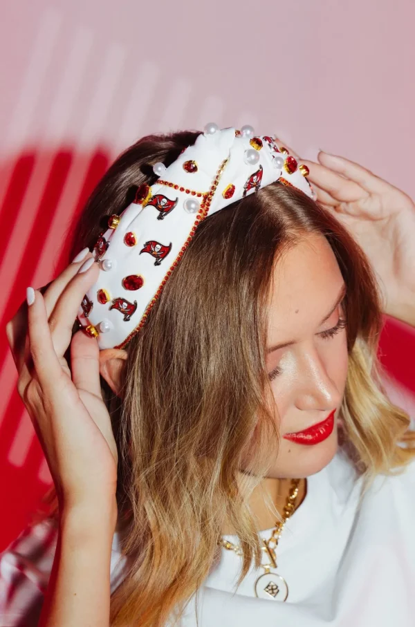 Tampa Bay Buccaneers White Logo Headband-Brianna Cannon Online