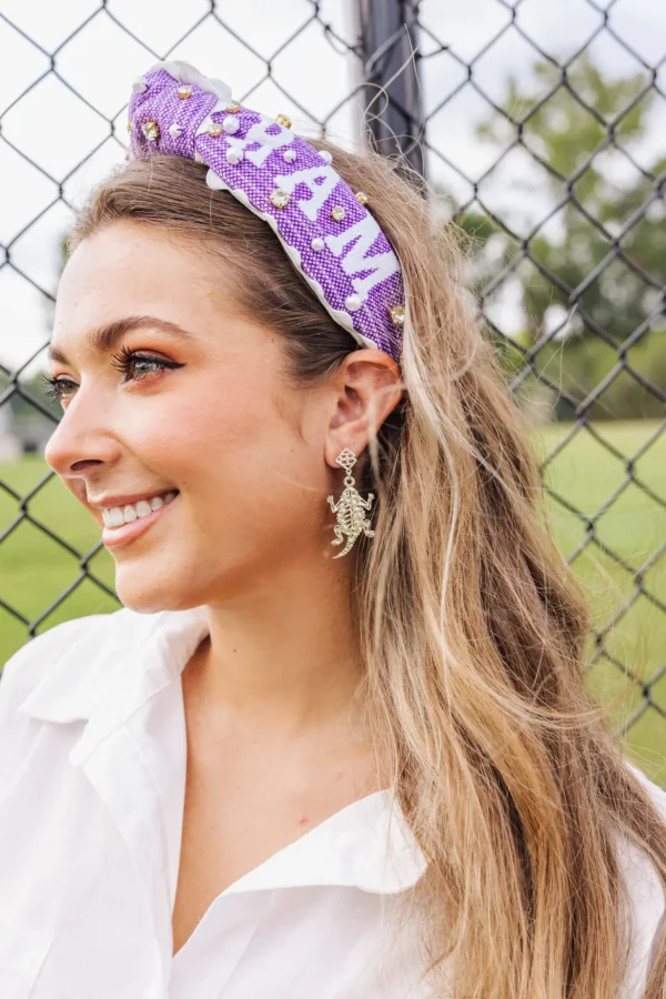 TCU Adult Size RIFF RAM Cross Stitch Headband-Brianna Cannon Best