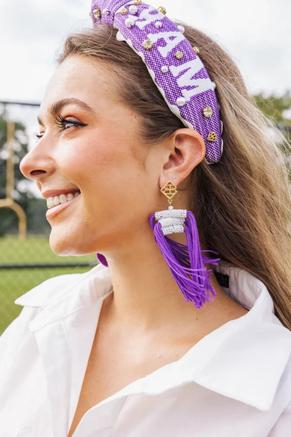 TCU Adult Size RIFF RAM Cross Stitch Headband-Brianna Cannon Best