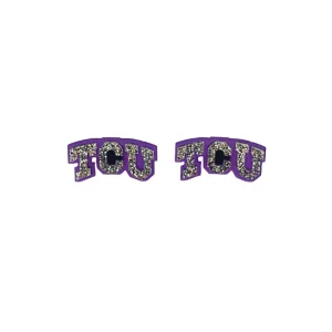 TCU Arch Logo Studs-Brianna Cannon Hot