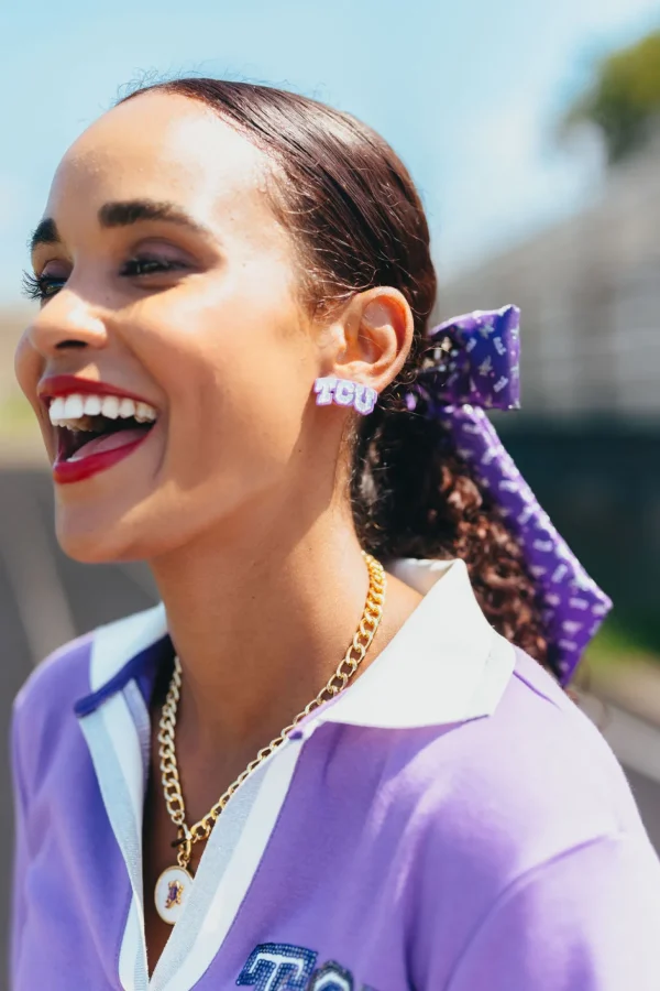 TCU Arch Logo Studs-Brianna Cannon Hot