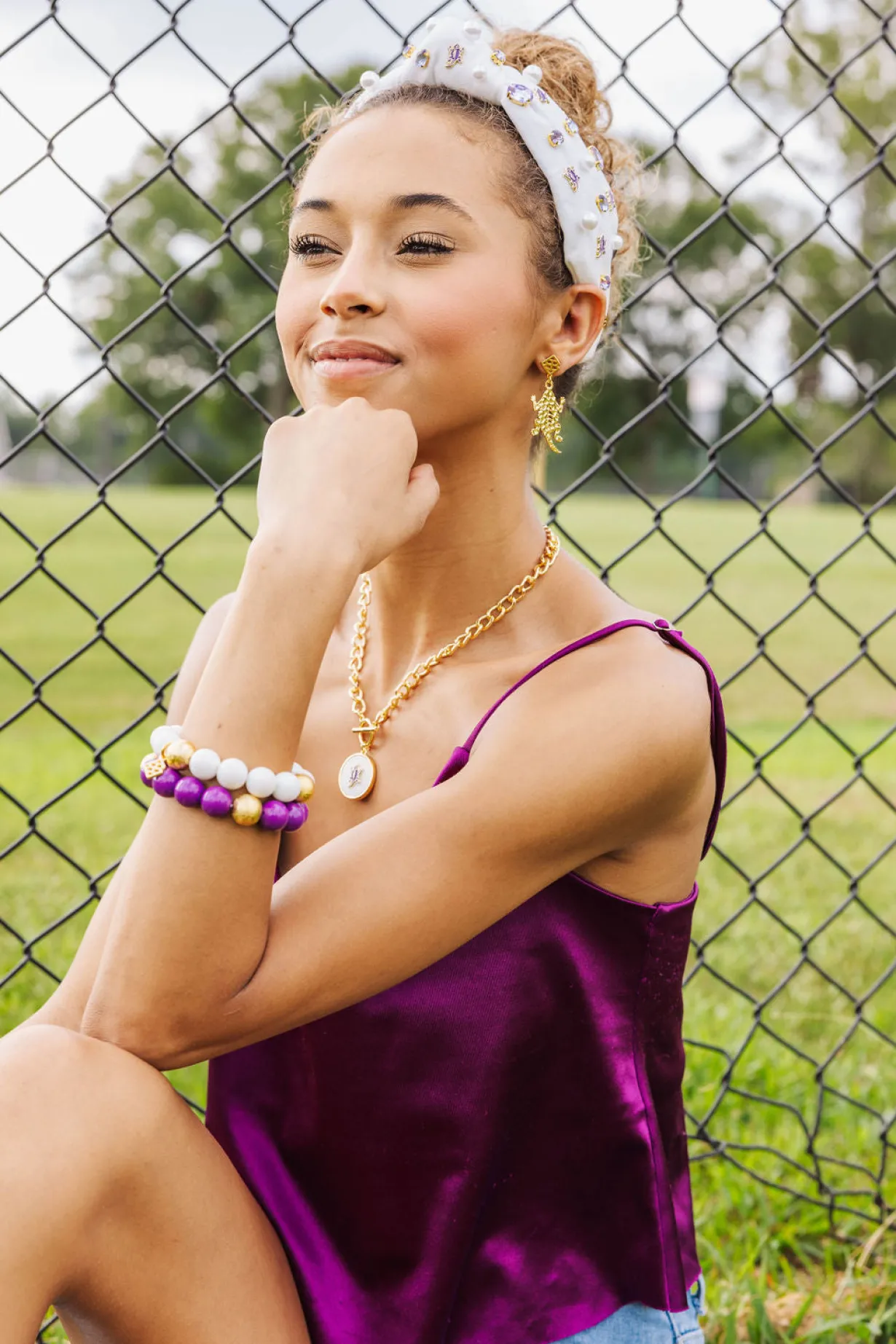 tcu_gold_horned_frog_earr_2.webp TCU Gold Horned Frog Earring with BC Logo-Brianna Cannon Outlet