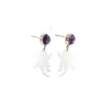 TCU Mini White TCU Horned Frog Earrings-Brianna Cannon Fashion