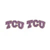 TCU Pavé Logo Studs-Brianna Cannon Clearance