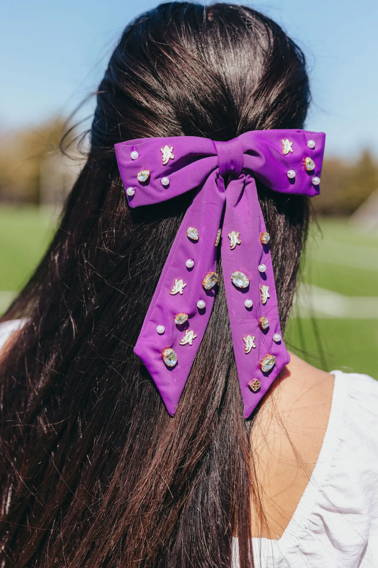 tcu_purple_bow_barrette_3.webp TCU Purple Bow Barrette-Brianna Cannon Fashion