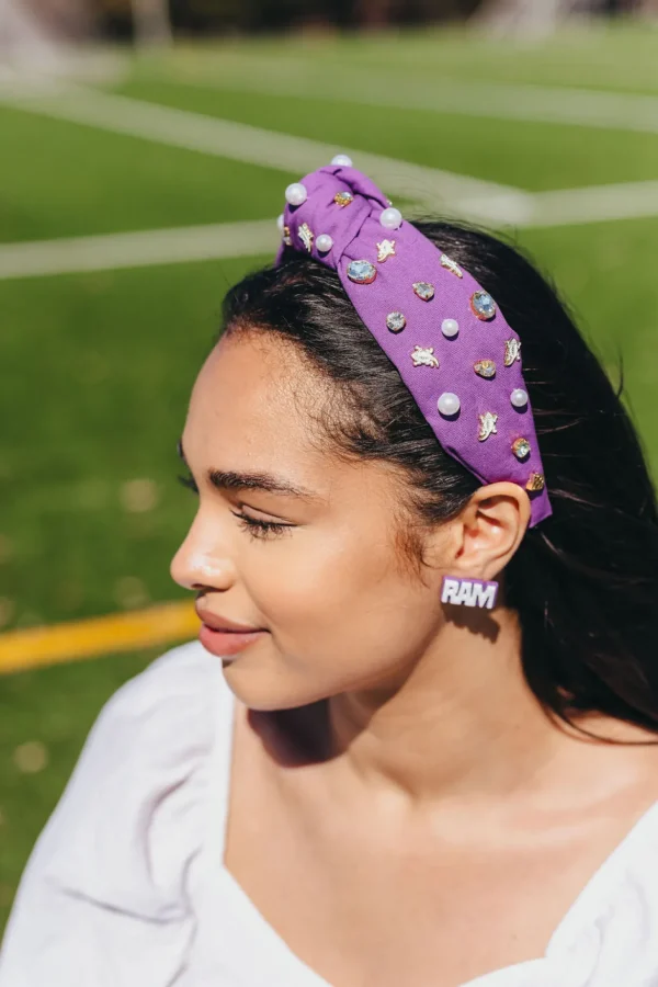 TCU Purple Logo Headband-Brianna Cannon Online