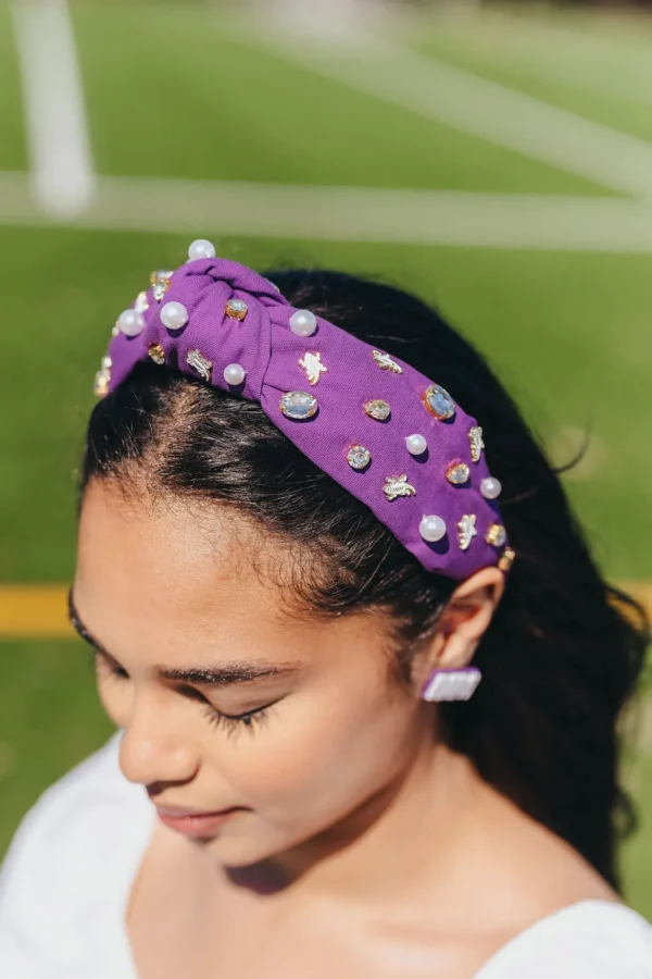TCU Purple Logo Headband-Brianna Cannon Online