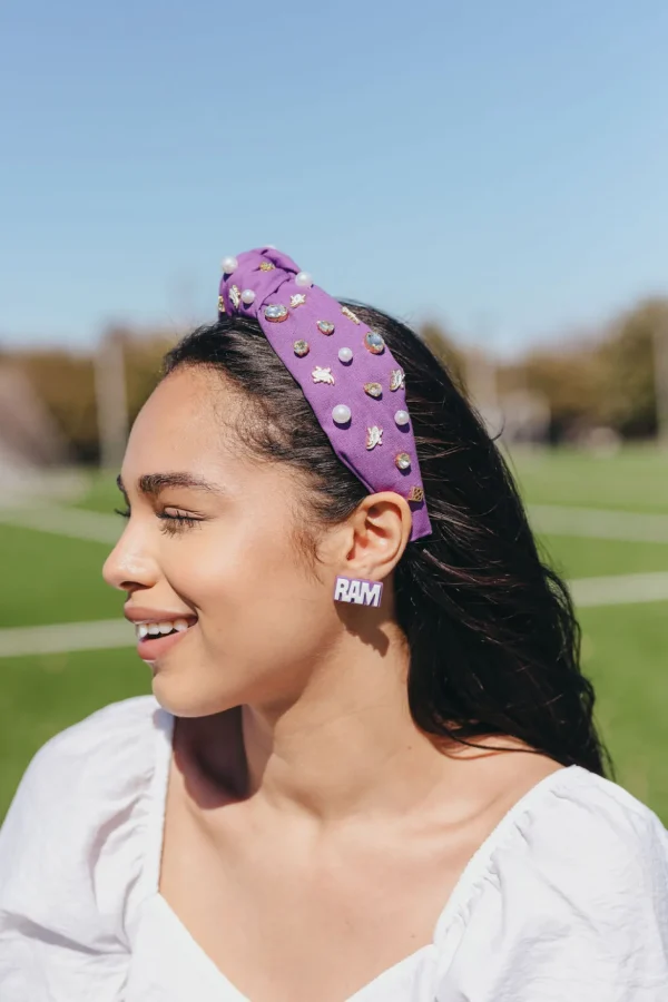 TCU Purple Logo Headband-Brianna Cannon Online