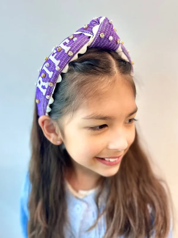 TCU RIFF RAM Child Cross Stitch Headband-Brianna Cannon Hot