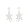TCU Silver Horned Frog Earring with BC Logo-Brianna Cannon Sale