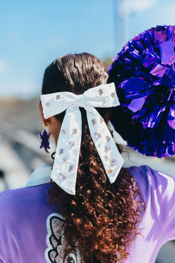 TCU White Bow Barrette-Brianna Cannon Online