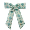 Teal Interlock Bow Barrette-Brianna Cannon New