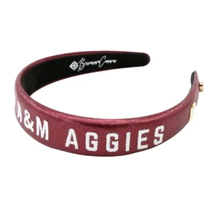 Texas A&M Maroon Thin Embroidered Headband-Brianna Cannon Clearance