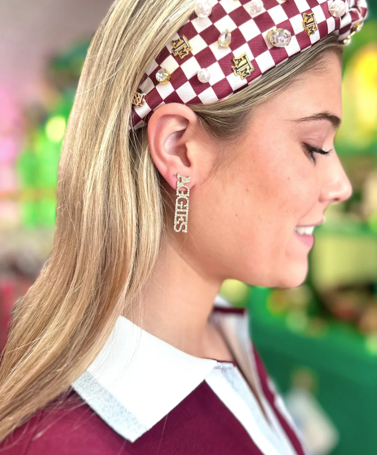 texas_am_gigem_pav_rhines_1.webp Texas A&M GIG'EM Pavé Rhinestone Stud Earrings-Brianna Cannon Sale