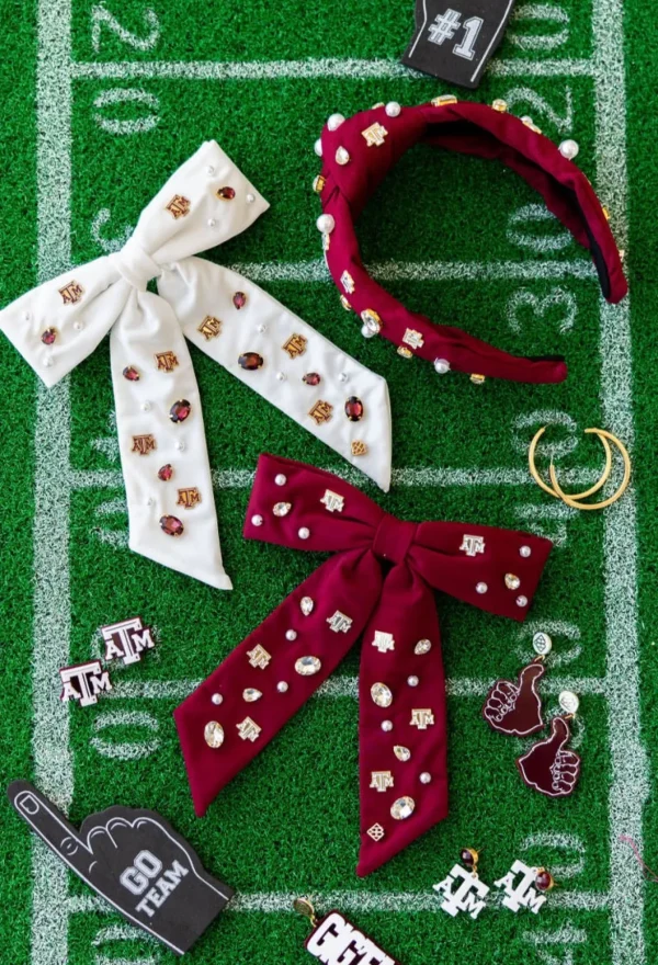 Texas A&M Gig'Em Thumbs-Up Earrings-Brianna Cannon Hot