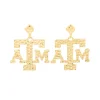 Texas A&M Gold Logo Earring with BC Logo-Brianna Cannon Sale
