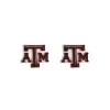 Texas A&M Maroon & White Logo Studs-Brianna Cannon Clearance